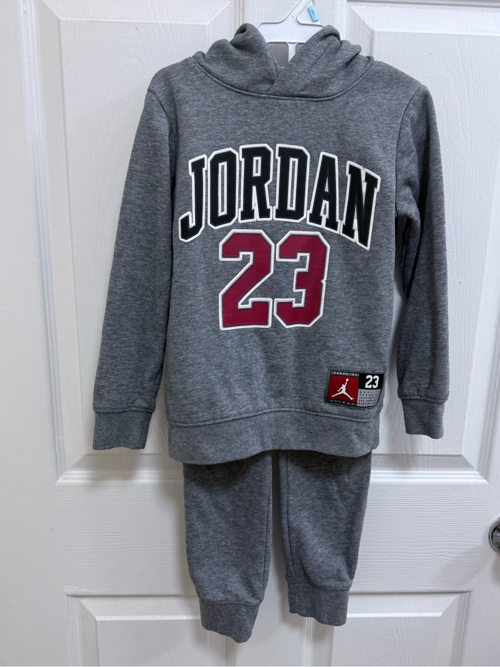Jordan 23 Gray Hoodie and Jogger Set, Size 5